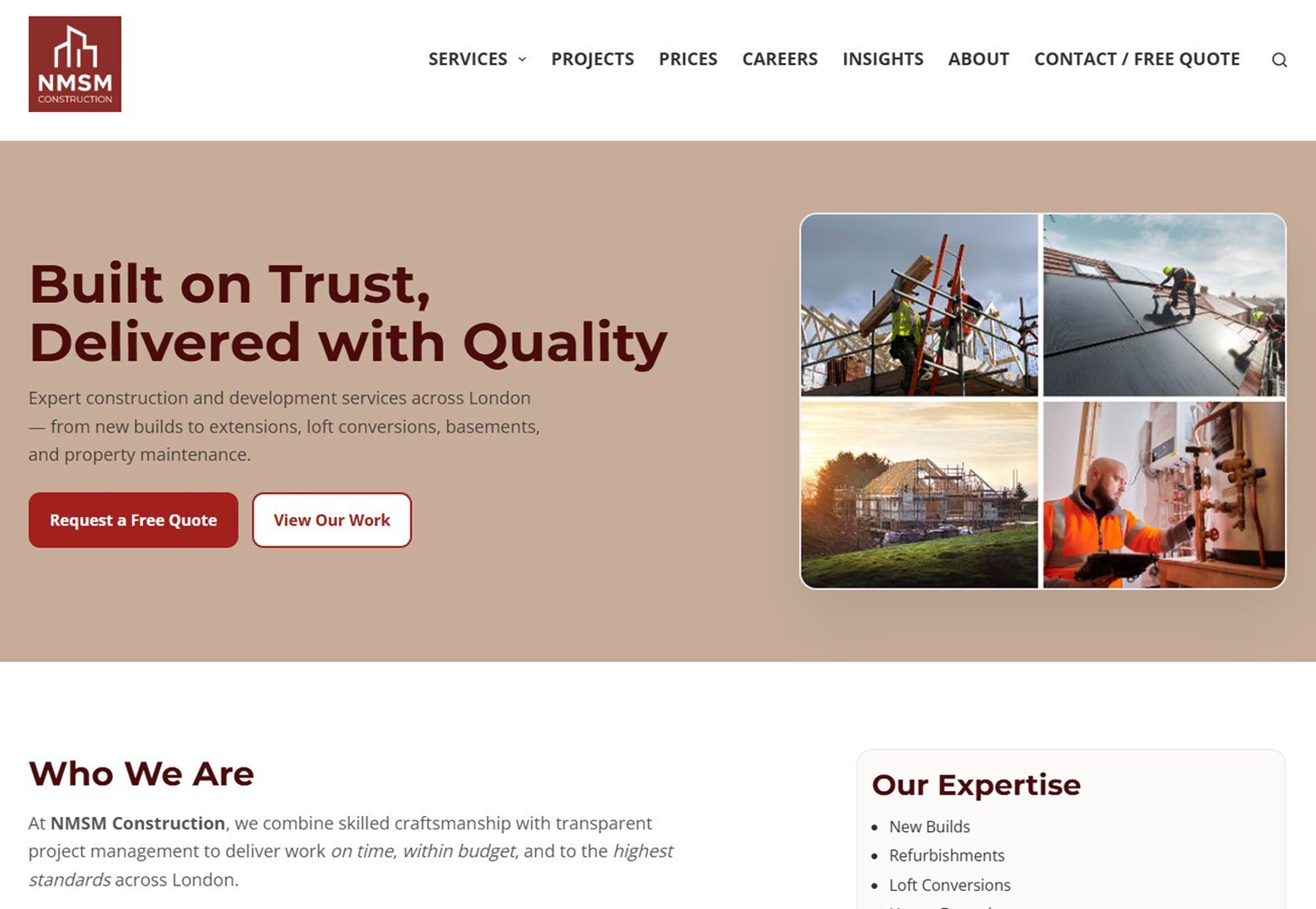 NMSM Construction professional online platform